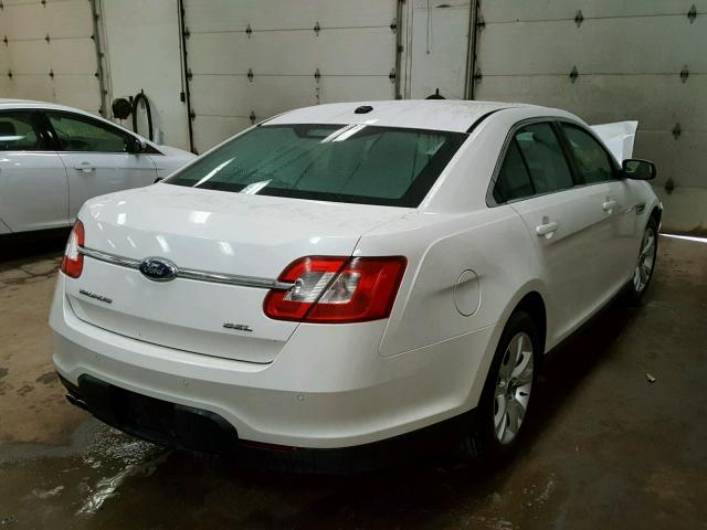 1FAHP2EW5AG104604 - 2010 FORD TAURUS SEL WHITE photo 4