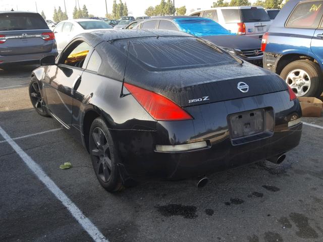 JN1AZ34D45M611015 - 2005 NISSAN 350Z COUPE BLACK photo 3