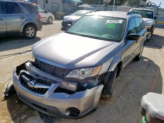 4S4BP60C187334201 - 2008 SUBARU OUTBACK GRAY photo 2