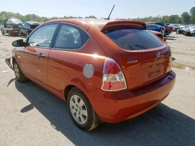 KMHCM36CX9U140241 - 2009 HYUNDAI ACCENT GS ORANGE photo 3