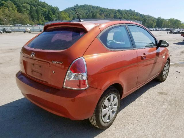 KMHCM36CX9U140241 - 2009 HYUNDAI ACCENT GS ORANGE photo 4