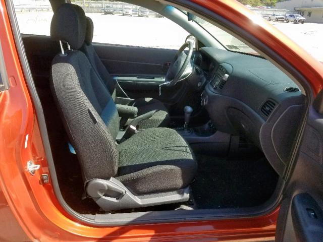 KMHCM36CX9U140241 - 2009 HYUNDAI ACCENT GS ORANGE photo 5