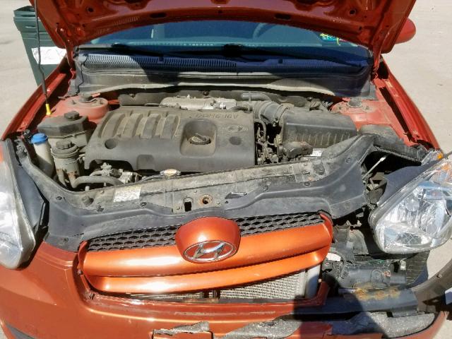 KMHCM36CX9U140241 - 2009 HYUNDAI ACCENT GS ORANGE photo 7