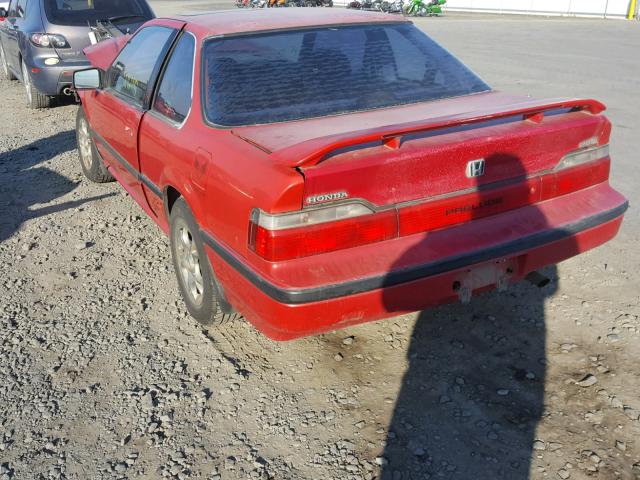 JHMBA4122LC005215 - 1990 HONDA PRELUDE 2. RED photo 3