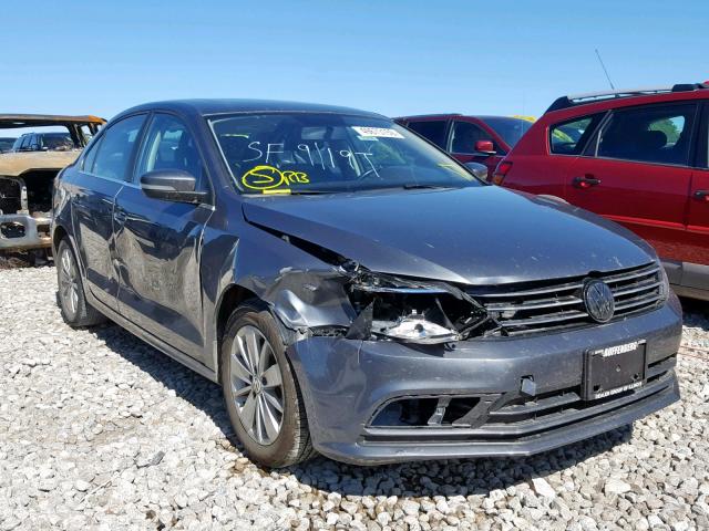 3VWLA7AJ2FM225131 - 2015 VOLKSWAGEN JETTA TDI GRAY photo 1