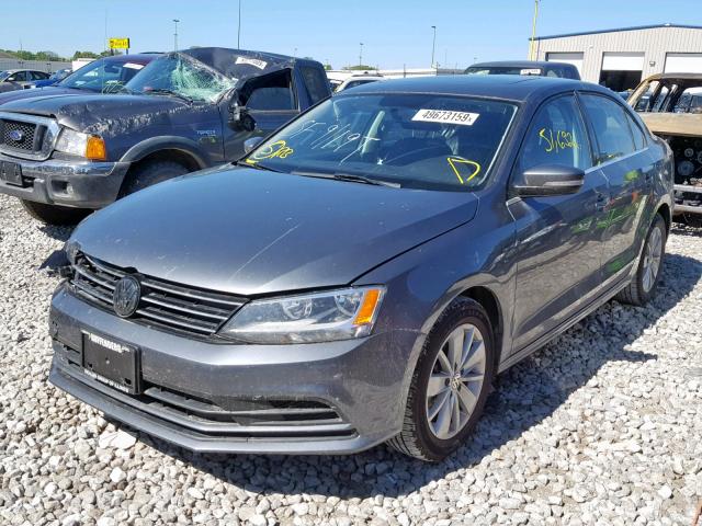 3VWLA7AJ2FM225131 - 2015 VOLKSWAGEN JETTA TDI GRAY photo 2