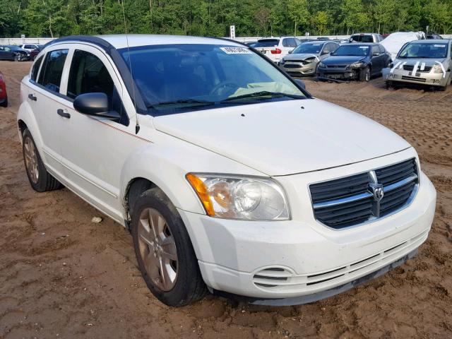 1B3HB48B27D312819 - 2007 DODGE CALIBER SX WHITE photo 1