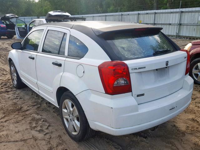 1B3HB48B27D312819 - 2007 DODGE CALIBER SX WHITE photo 3