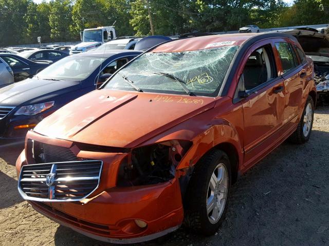 1B3HB48B17D264293 - 2007 DODGE CALIBER SX ORANGE photo 2