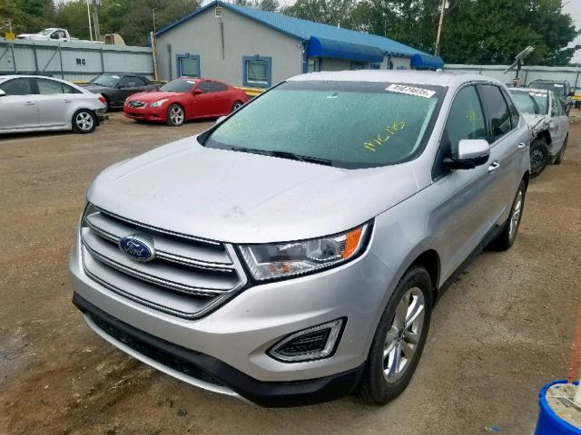 2FMTK4J9XFBC10927 - 2015 FORD EDGE SEL SILVER photo 2