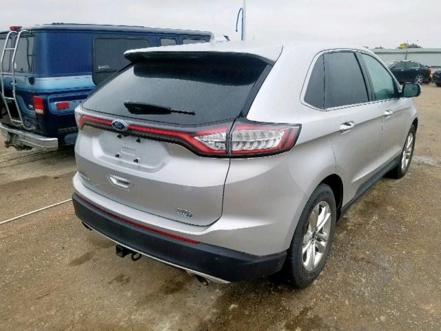 2FMTK4J9XFBC10927 - 2015 FORD EDGE SEL SILVER photo 4