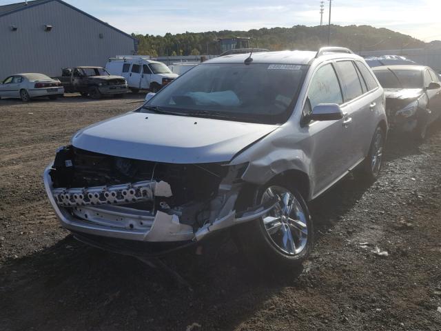 2FMDK3JC6EBB60536 - 2014 FORD EDGE SEL GRAY photo 2