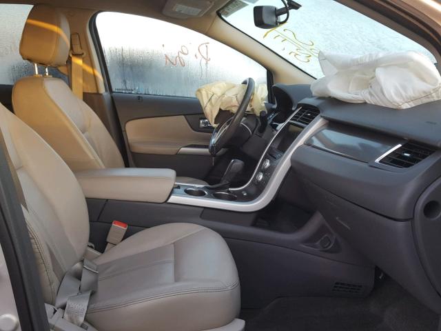 2FMDK3JC6EBB60536 - 2014 FORD EDGE SEL GRAY photo 5