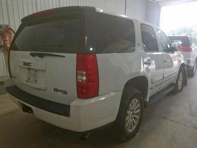 1GKFK13558R191671 - 2008 GMC YUKON HYBR WHITE photo 4