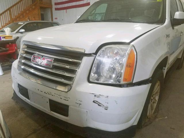 1GKFK13558R191671 - 2008 GMC YUKON HYBR WHITE photo 9