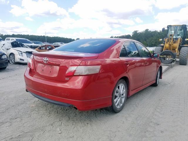 4T1BE46K29U409421 - 2009 TOYOTA CAMRY BASE RED photo 4