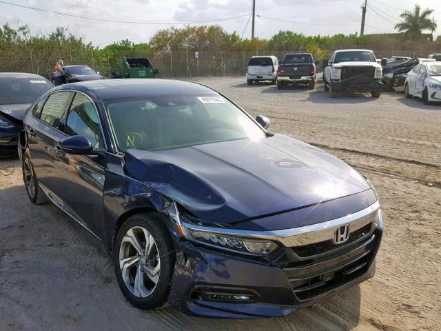 1HGCV1F61JA166864 - 2018 HONDA ACCORD EXL BLUE photo 1