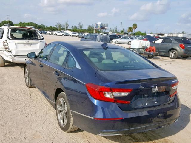 1HGCV1F61JA166864 - 2018 HONDA ACCORD EXL BLUE photo 3