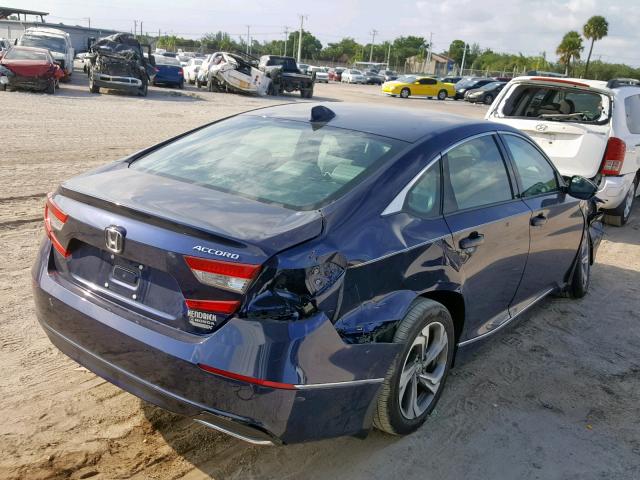 1HGCV1F61JA166864 - 2018 HONDA ACCORD EXL BLUE photo 4