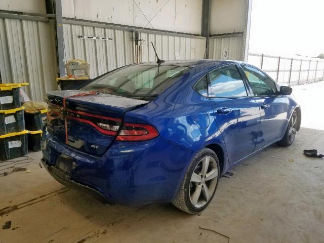 1C3CDFCB8DD341313 - 2013 DODGE DART LIMIT BLUE photo 4