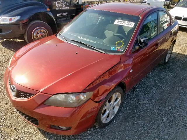 JM1BK32G391248622 - 2009 MAZDA 3 I RED photo 2