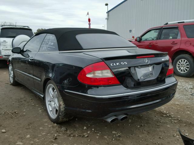 WDBTK76G96T066332 - 2006 MERCEDES-BENZ CLK 55 AMG BLACK photo 3