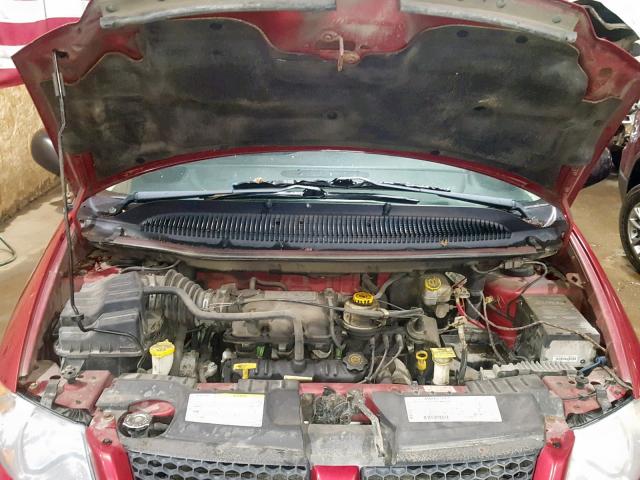 1B4GP25362B644423 - 2002 DODGE CARAVAN SE RED photo 7