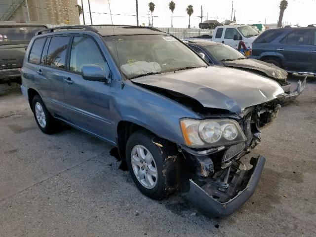 JTEGF21A720071419 - 2002 TOYOTA HIGHLANDER BLUE photo 1