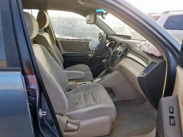 JTEGF21A720071419 - 2002 TOYOTA HIGHLANDER BLUE photo 5