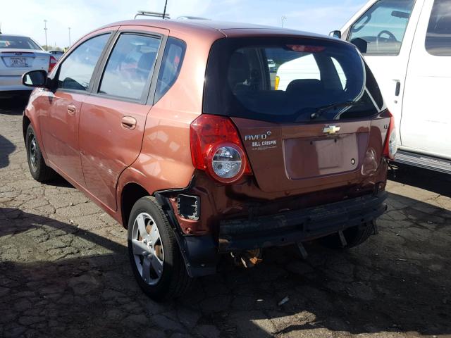 KL1TD6DE7BB208465 - 2011 CHEVROLET AVEO LS BROWN photo 3