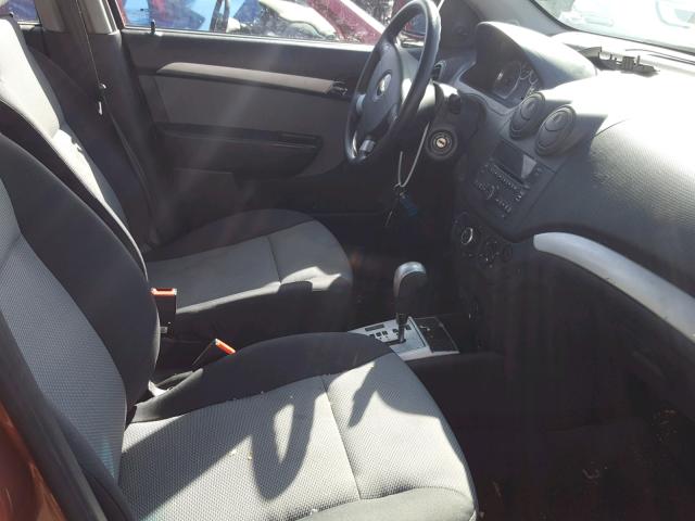 KL1TD6DE7BB208465 - 2011 CHEVROLET AVEO LS BROWN photo 5