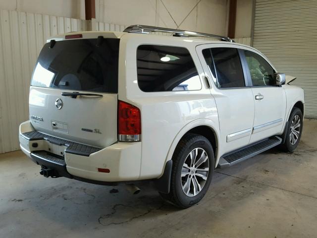 5N1BA0ND1FN610711 - 2015 NISSAN ARMADA SV WHITE photo 4