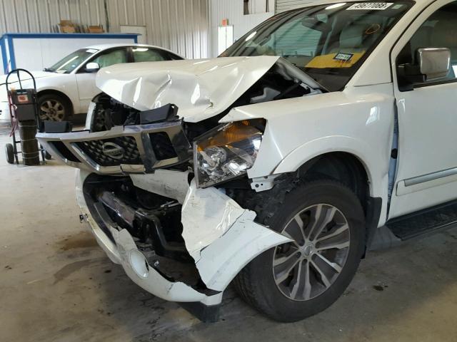 5N1BA0ND1FN610711 - 2015 NISSAN ARMADA SV WHITE photo 9