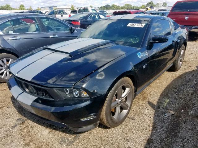 1ZVBP8CH3A5155485 - 2010 FORD MUSTANG GT BLACK photo 2