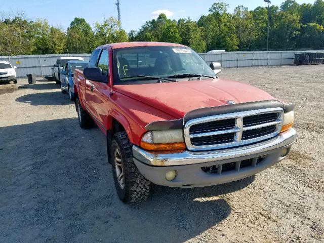 1B7GG42N72S503610 - 2002 DODGE DAKOTA SLT RED photo 1