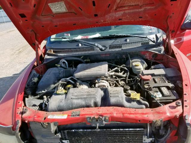 1B7GG42N72S503610 - 2002 DODGE DAKOTA SLT RED photo 7