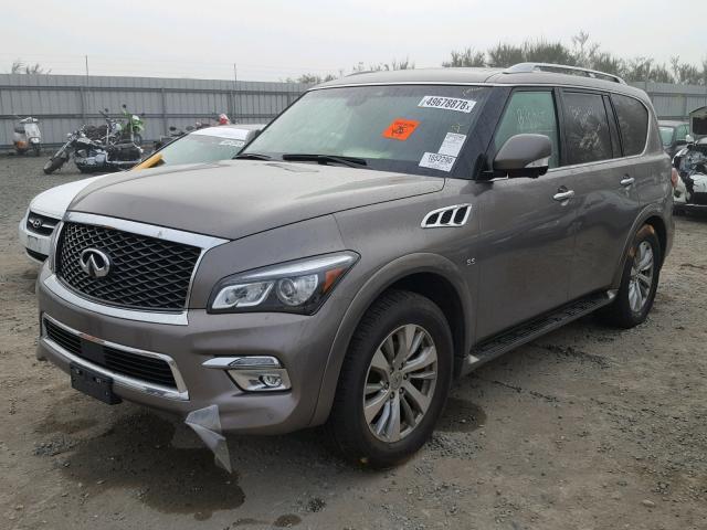 JN8AZ2NE5H9151163 - 2017 INFINITI QX80 BASE GRAY photo 2