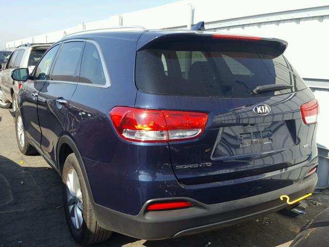 5XYPG4A3XGG057434 - 2016 KIA SORENTO LX BLUE photo 3