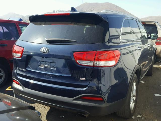 5XYPG4A3XGG057434 - 2016 KIA SORENTO LX BLUE photo 4