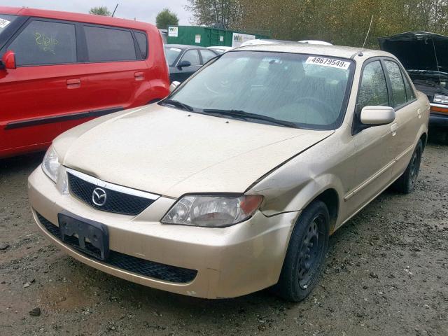 JM1BJ225220517927 - 2002 MAZDA PROTEGE DX TAN photo 2