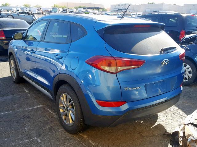 KM8J3CA40HU260946 - 2017 HYUNDAI TUCSON LIM BLUE photo 3