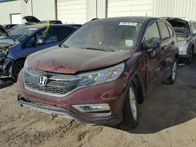 2HKRM4H79FH104289 - 2015 HONDA CR-V EXL BURGUNDY photo 2