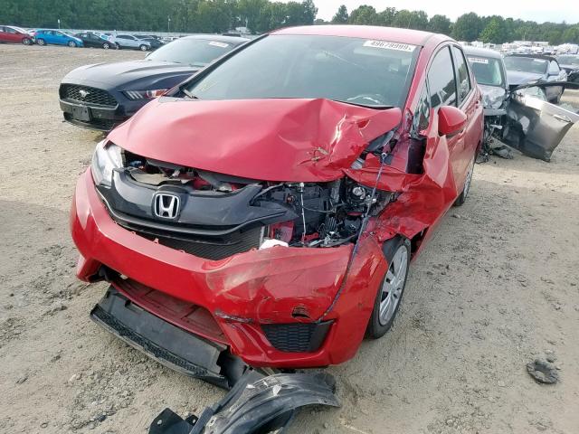 JHMGK5H58GX007168 - 2016 HONDA FIT LX RED photo 2