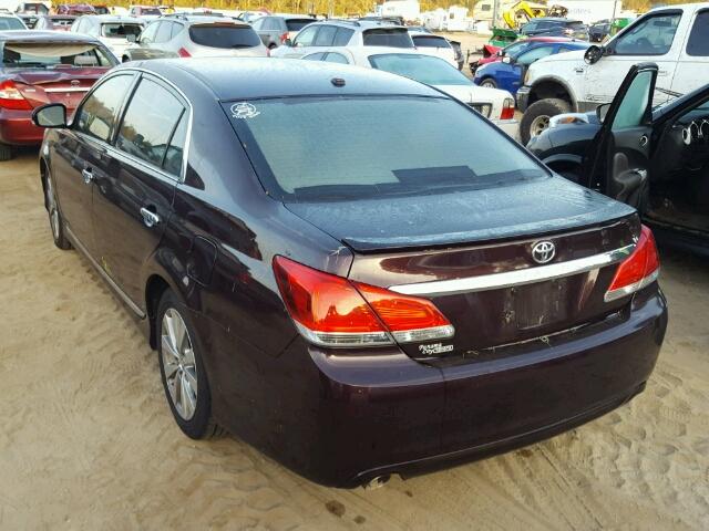 4T1BK3DB2BU428210 - 2011 TOYOTA AVALON BAS MAROON photo 3