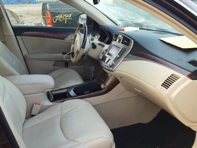 4T1BK3DB2BU428210 - 2011 TOYOTA AVALON BAS MAROON photo 5