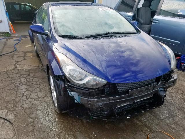 5NPDH4AE1DH162935 - 2013 HYUNDAI ELANTRA GL BLUE photo 1