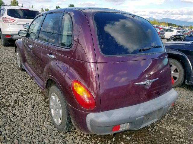 3C4FY48B92T385385 - 2002 CHRYSLER PT CRUISER MAROON photo 3