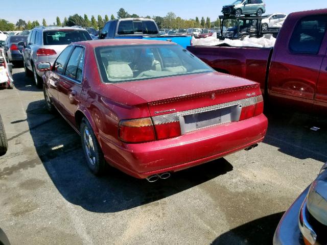 1G6KS54Y21U257142 - 2001 CADILLAC SEVILLE SL RED photo 3