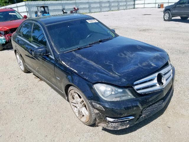 WDDGF4HB2CA604356 - 2012 MERCEDES-BENZ C 250 BLACK photo 1