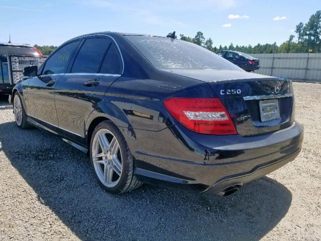 WDDGF4HB2CA604356 - 2012 MERCEDES-BENZ C 250 BLACK photo 3